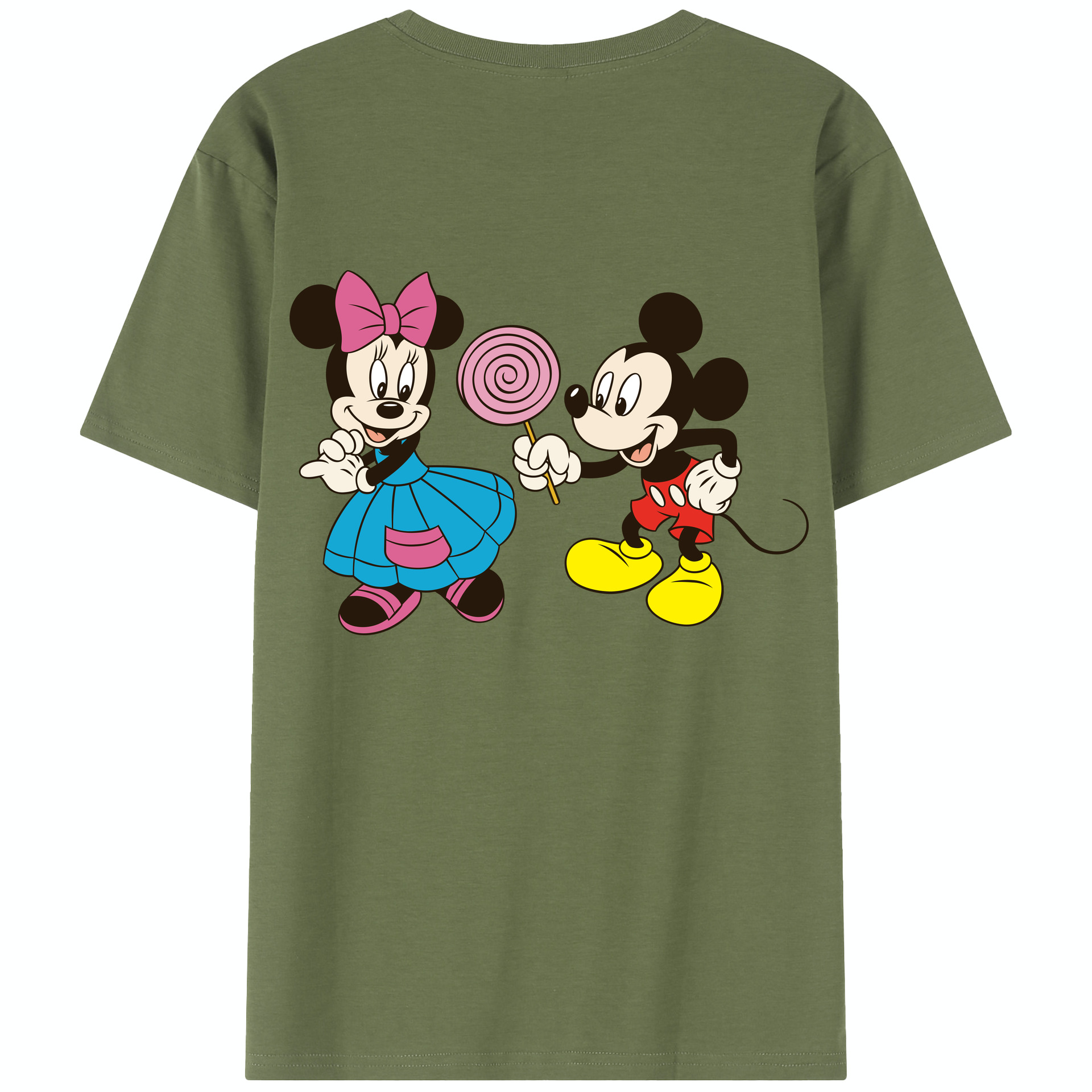 （画像用） ミッキーマウス Mickey Mouse 綿100％半袖Tシャツ（背面プリント）